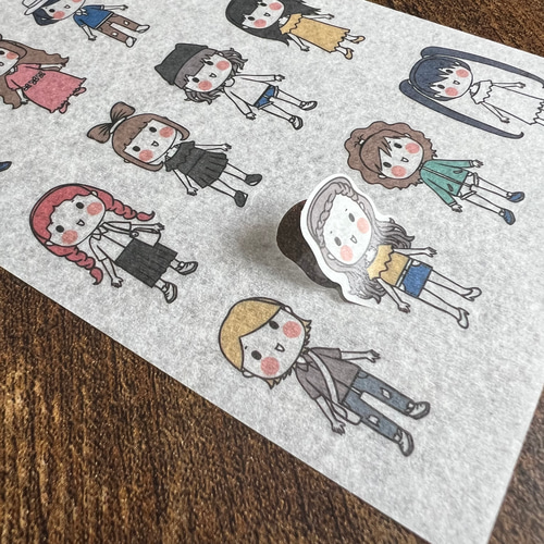 可愛いニンゲンたくさん！シール(96人入り)【mc】 シール・ステッカー