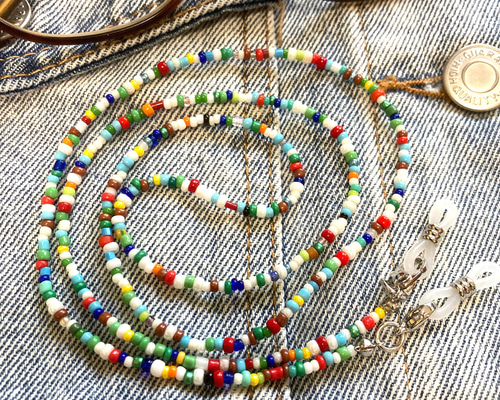 送料無料】ビーズの宝物＊グラスコード＊メガネストラップ＊メガネ