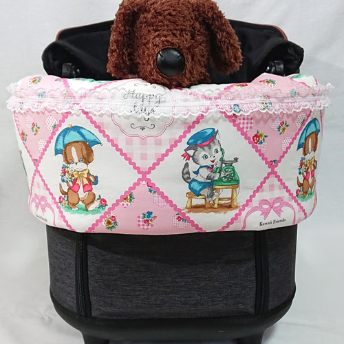 かわいいともだち＊ピンク♪ペットカートクッション(あごのせ