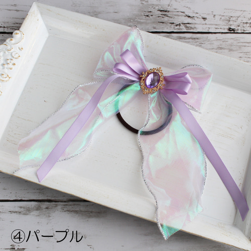 送料込み【キッズ】涼し気!!マーメイドなリボン ヘアゴム yfleur 通販