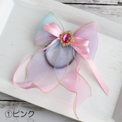 送料込み【キッズ】涼し気!!マーメイドなリボン ヘアゴム yfleur 通販