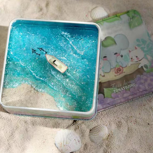 ミニチュア 海アート イルカ 砂浜 モルディブ 風景 レジン