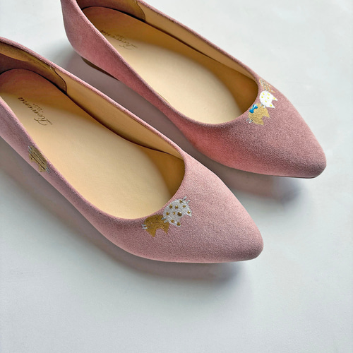 サイズ限定価格 23cm》パンプス「にゃんプス」ねこ柄パンプス！淡い