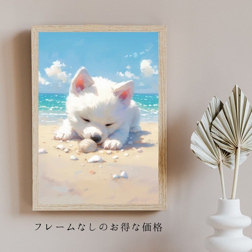 貝犬戯舞 - 柴犬の子犬 No.9】白柴・豆柴・夏・海・うちの子記念日