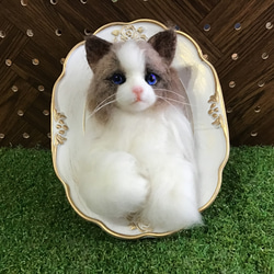 メインクーン（ブラウンタビー） 羊毛フェルト コーギー大好き