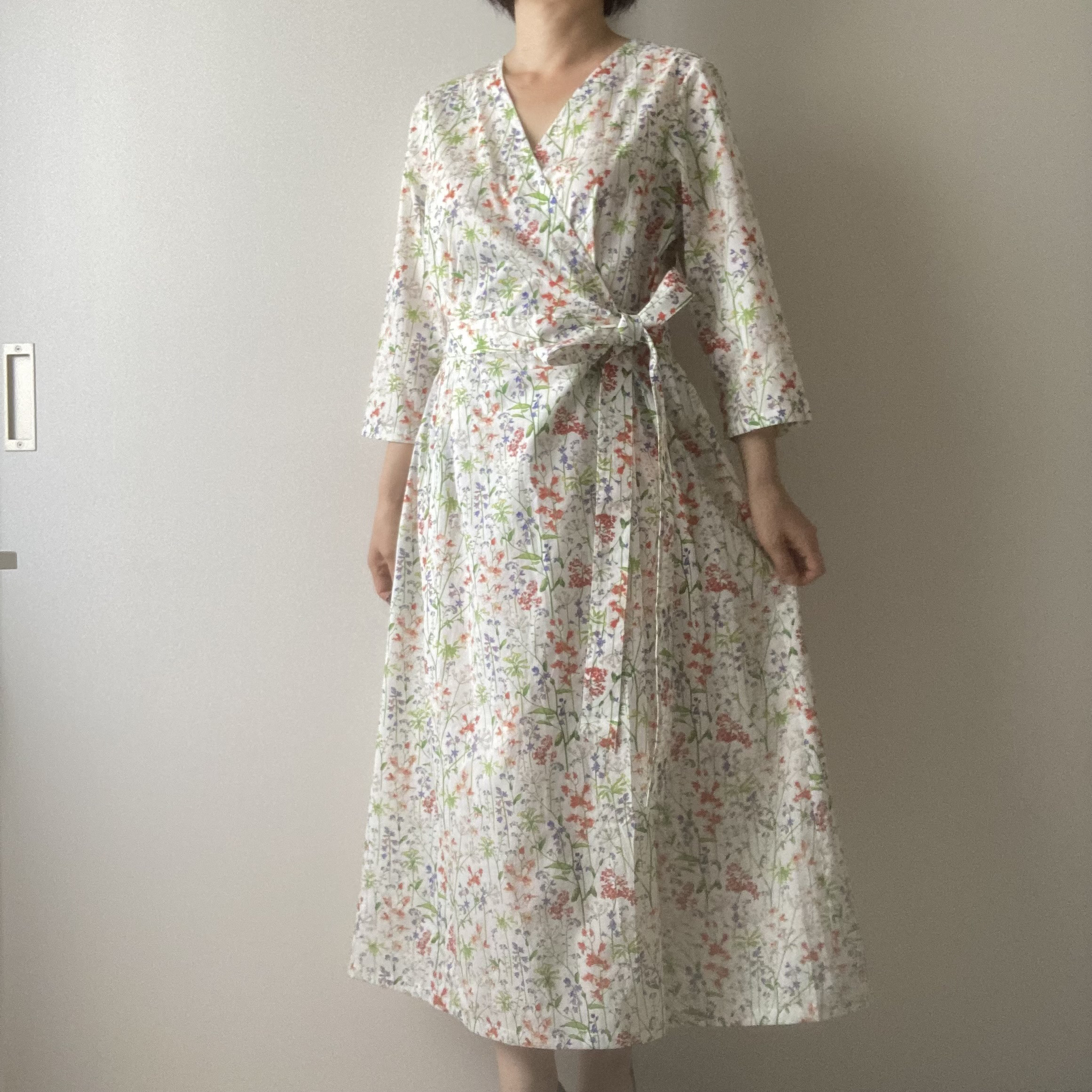 Libertyのカシュクールワンピース　ボタニカル