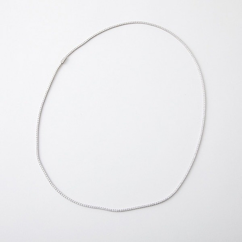 シルバー925 AAAキュービックCZ ロングテニスネックレス 80cm