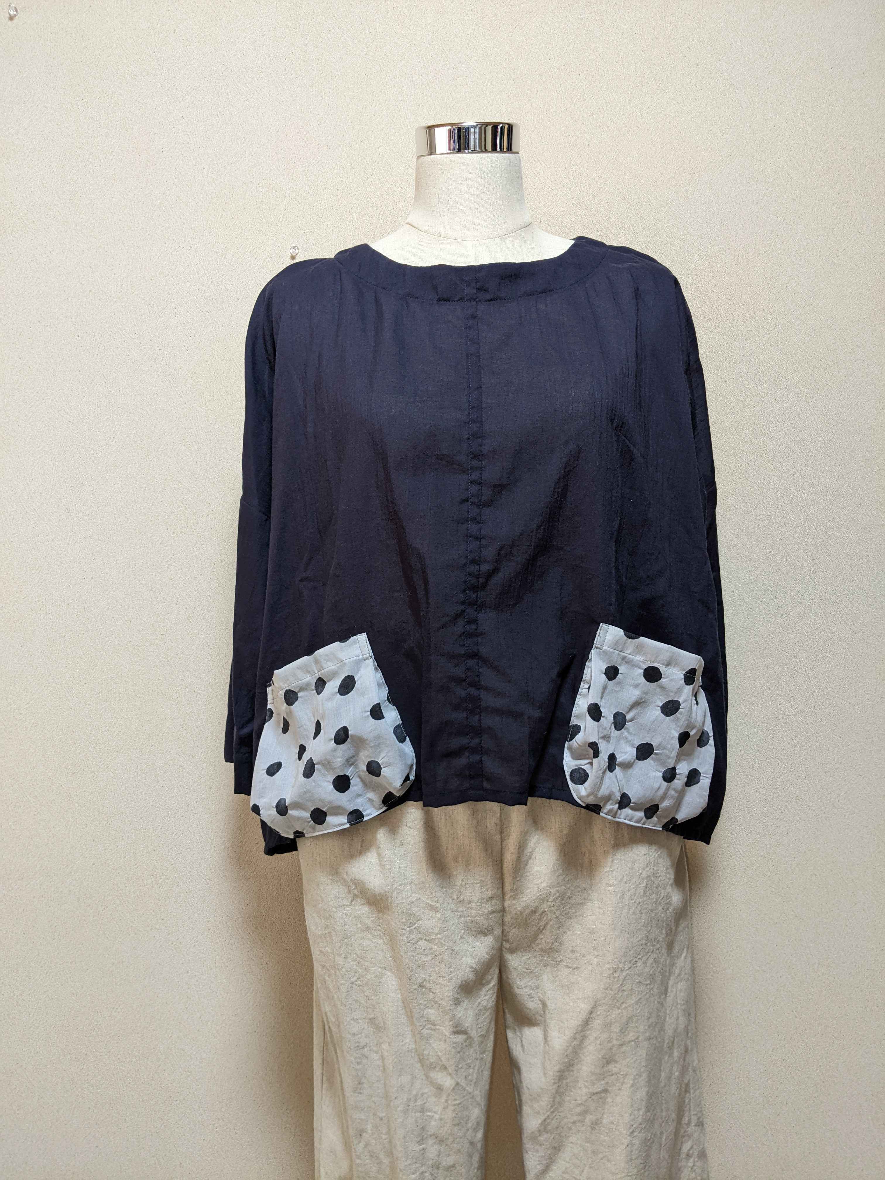 【高級インド綿】超軽  幅広プルオーバー