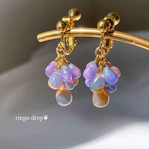 14kgfパープルカラーオパールピアス/イヤリング 【公式通販】