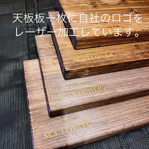 本格アイアンウッドのキャンプテーブル＊ 持ち運び超簡単 フル