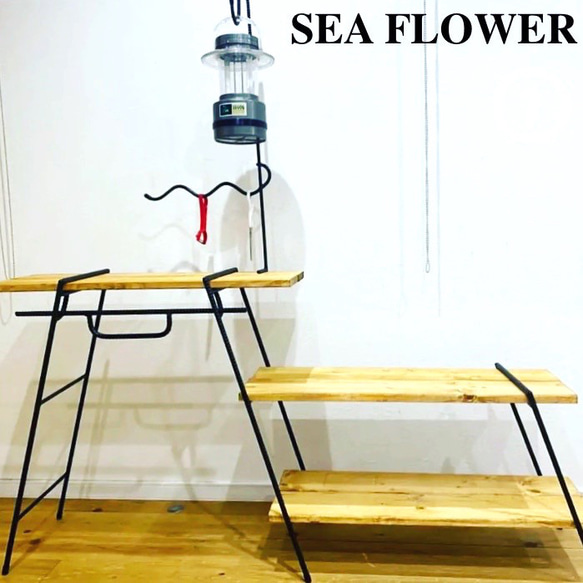 ＊本格アイアンウッドのキャンプテーブル＊ フルセット 本格アイアンウッドのキャンプテーブル＊ 持ち運び超簡単 フル