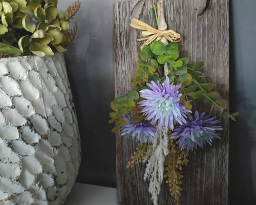 造花】ワイルドフラワーのインテリアボード 壁掛け 壁飾り アート