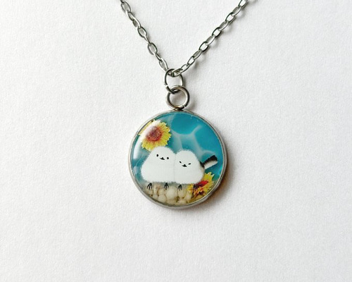 金属アレルギー対応✨海のシマエナガネックレス ネックレス