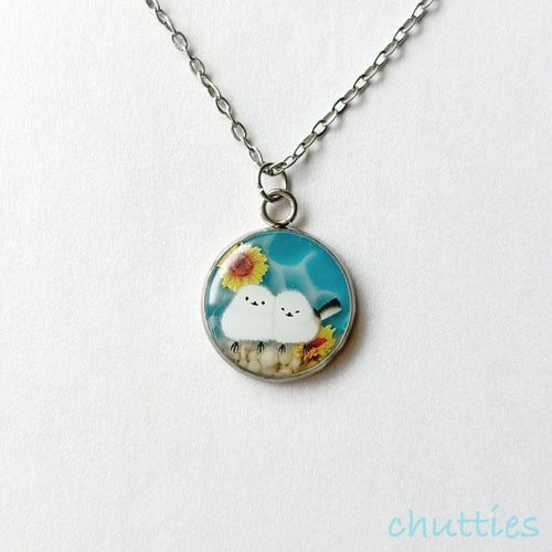 金属アレルギー対応✨海のシマエナガネックレス ネックレス