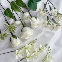 即納品可能】ウェディングブーケ 2wayフープブーケ ホワイトブーケ