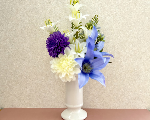 クレマチスとマムの仏花 アートフラワー 花工房 ゆりと 通販 18046567
