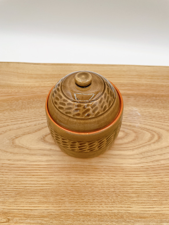 菫釉薬　シュガーポット　小物入れ　陶器 2枚目の画像