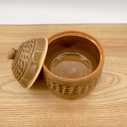 菫釉薬　シュガーポット　小物入れ　陶器 4枚目の画像