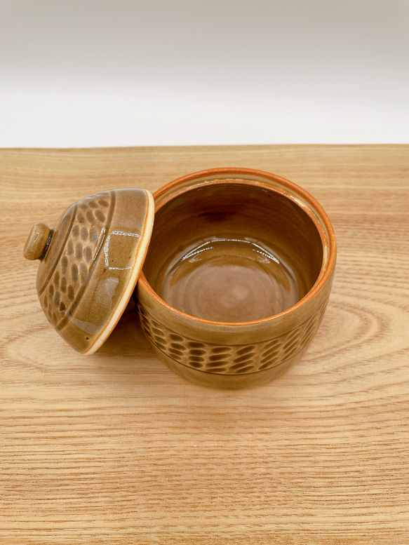 菫釉薬　シュガーポット　小物入れ　陶器 4枚目の画像