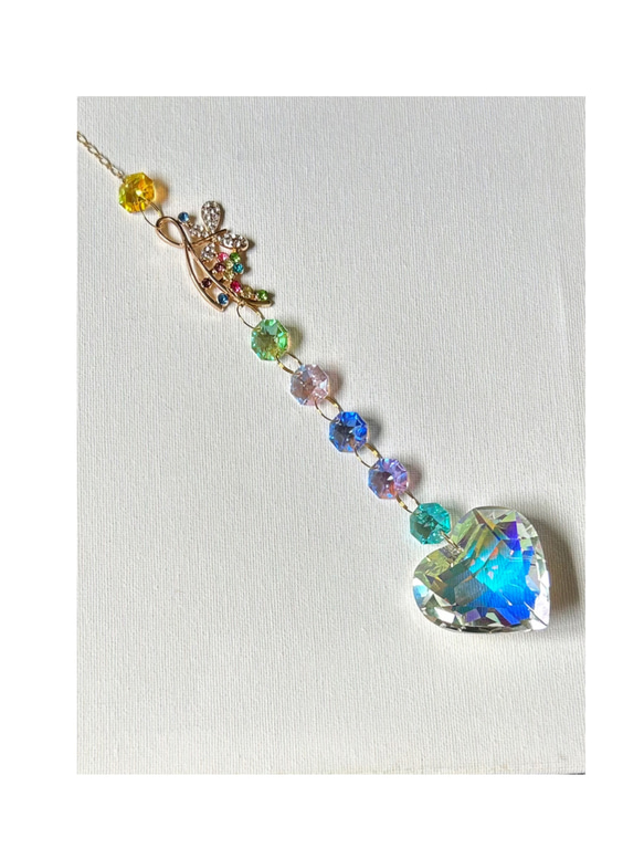 サンキャッチャー♡「ミディアムサファイア♡ハート」