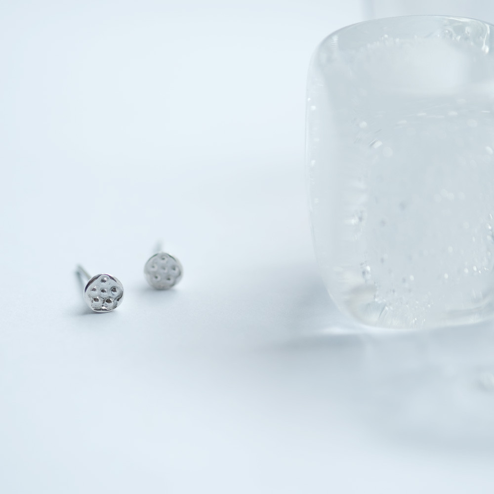 れんこん 小粒 ピアス シルバー925
