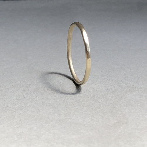 K10】1.5mm ring 槌目マット/イエローゴールド/指輪/シンプル/マリッジ
