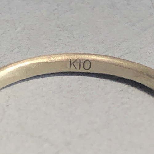 K10】1.5mm ring/イエローゴールド/槌目/指輪/リング/シンプル