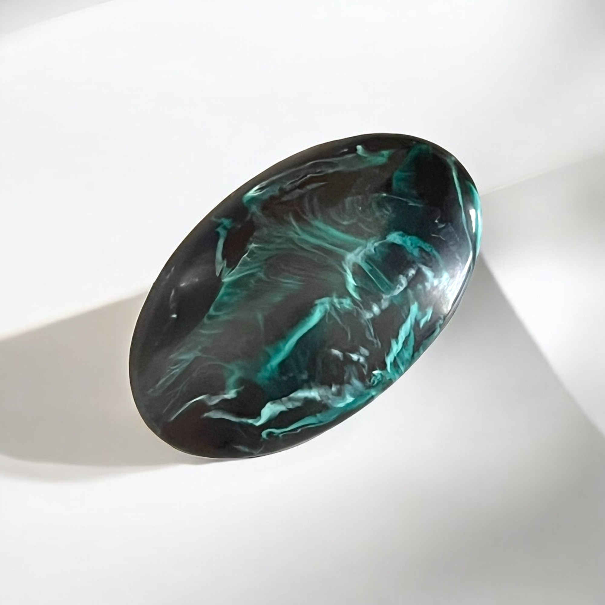 マーブルグリーンブローチ　ツヤなし仕様　l-bdzh010bro