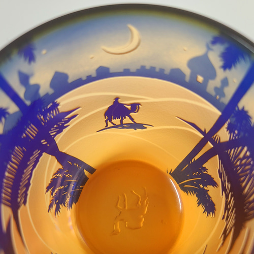 キャメルと砂漠のアートガラス 月の砂漠 グラス ART-C(アートクリスタル横浜) 通販 18046872｜Creema