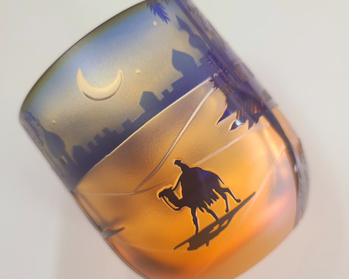 キャメルと砂漠のアートガラス 月の砂漠 グラス ART-C(アートクリスタル横浜) 通販 18046872｜Creema