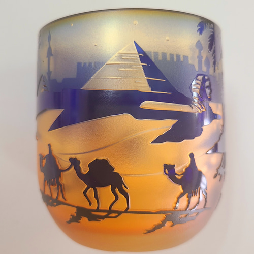 キャメルと砂漠のアートガラス キャメルと砂漠のアートガラス