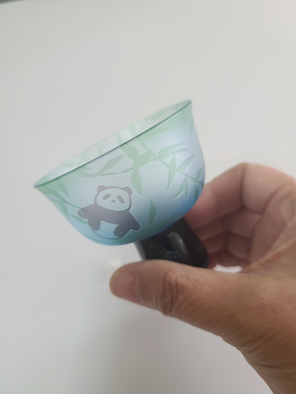 ★パンダと肉球★足つき盃 6枚目の画像