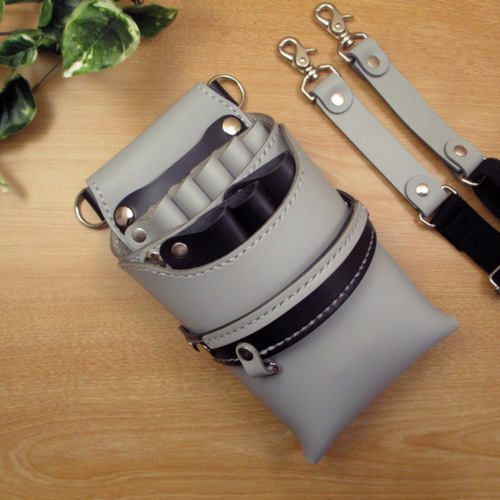 オールブラック8丁差し本革シザーケースSCA-143/CKA