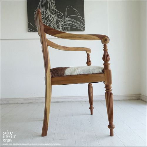 戸塚木材工芸 チーク材 本革 アームチェア 戸塚木材工芸 チーク材 本革