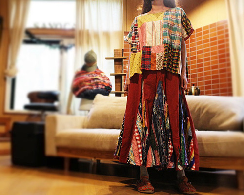 SAYOCAFEパッチワークの涼やかプルトップスB SAYOCAFEパッチワークの涼やかプルトップスB その他トップス 衣