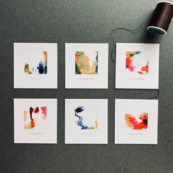 琥珀 // mini message cards “Amber”（18枚+ケース入）　::　コハク　サンキューカード 2枚目の画像