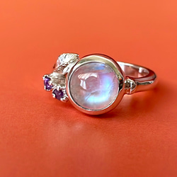 モアサナイト セット UNIQUNS様 Stylishwe 2.0カラット フラワーモチーフ シアンブルー