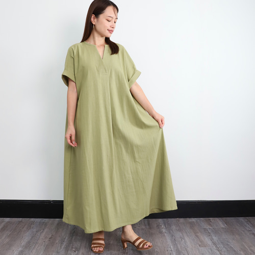 【季節限定お値下げ中】SWiMMY Clothingコットンキーネックワンピース SALE❗️❗️】 商品入れ替えセール！！ コットン キーネック