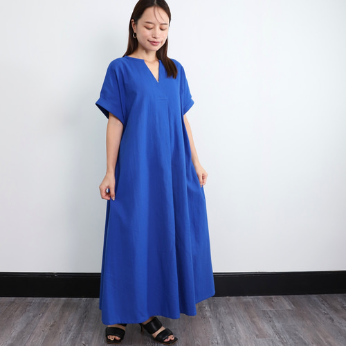 【季節限定お値下げ中】SWiMMY Clothingコットンキーネックワンピース コットン キーネック ワンピース ネイビー 0583NV ワンピース