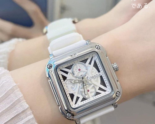 機械透かし式腕時計レディース2024新型学生軽量小人数スクエア高級感