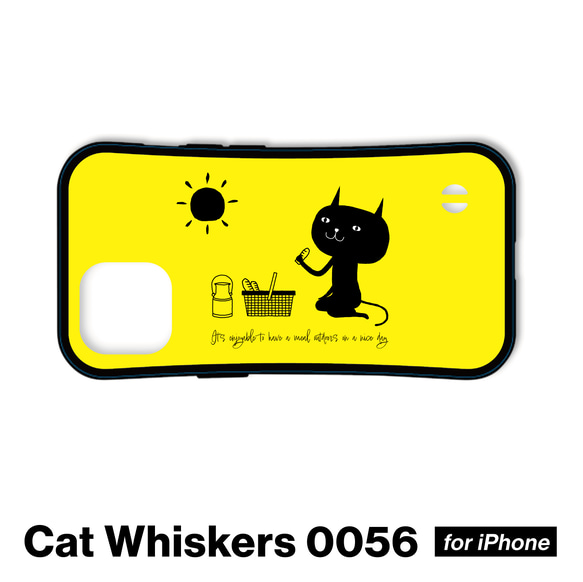 猫 ネコ ねこ 黒猫 スマホケース 耐衝撃 iPhoneケース 15