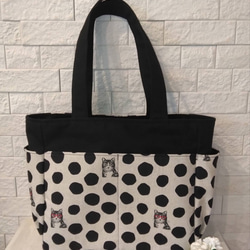 送料込】くまちゃん(ベージュ) A4サイズサイドポケットトートバッグ