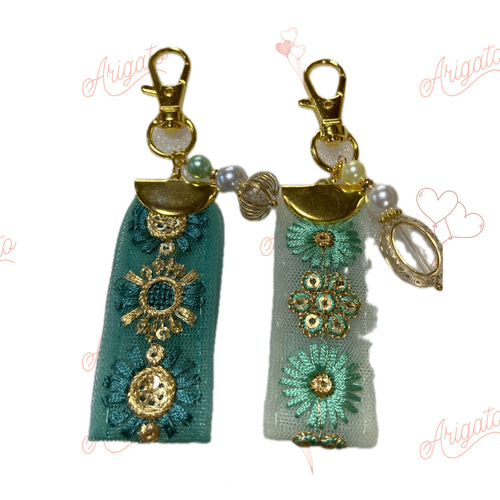 インド刺繍リボンタッセル♪ レシピ】インド刺繍リボンのタッセルキーホルダーの作り方【製作