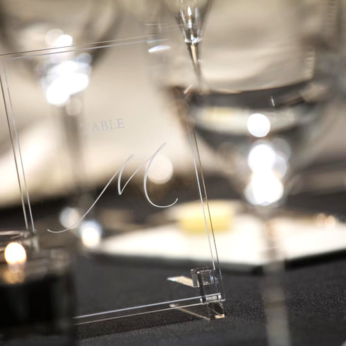 クリアボード / テーブルナンバー 席札 アルファベット Wedding