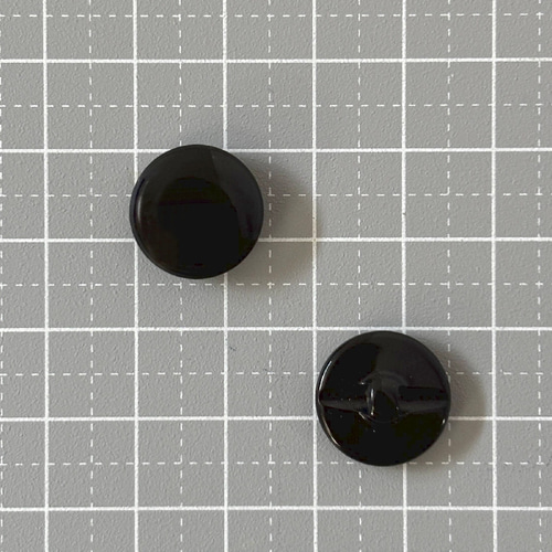 ボタン レトロ 円形 丸型 ブラック 傷アリ トンネル足 15mm 12個