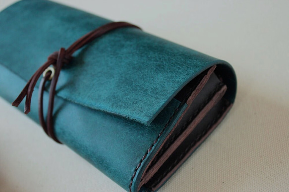 プエブロguruguru長財布　※ライト　ブルー 財布・ケース・小物入れ 皮、革、レザー U1594451134(12100円)