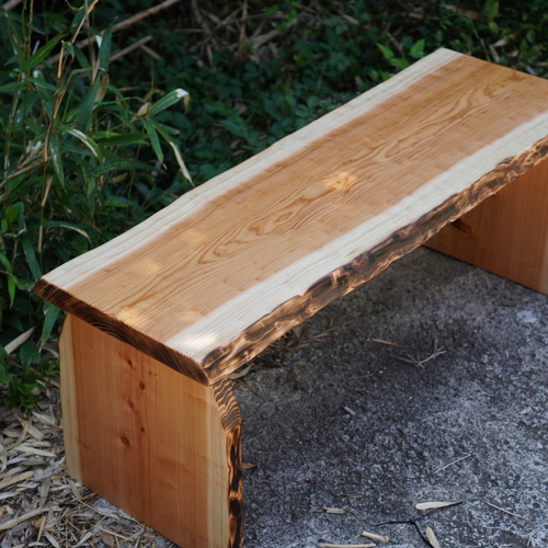 送料無料】杉の耳付き一枚板のベンチ ソファ・ベンチ 工房いろは 通販  