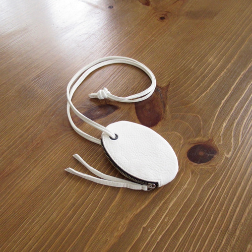 鹿革 吟面 ネックコインケース レザーキーケース ミニ財布 ディア