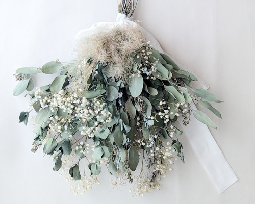 スモークツリー　ユーカリ　スワッグ スモークツリーとユーカリのスワッグ｜Fla-co（フラコ） - フラワー