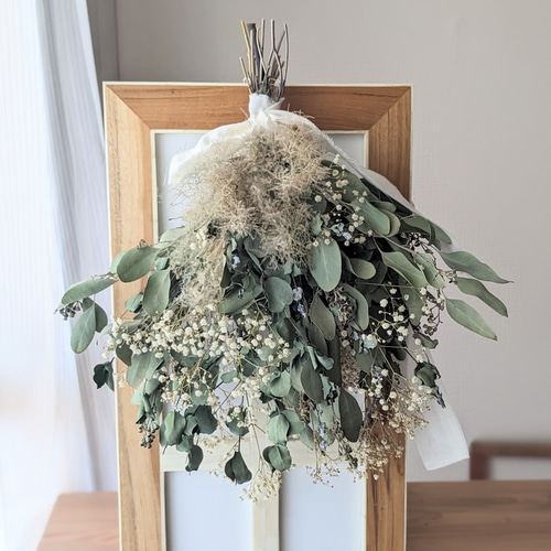 スモークツリー　ユーカリ　スワッグ ユーカリとスモークツリーのスワッグ スワッグ mamemona 通販 18047983